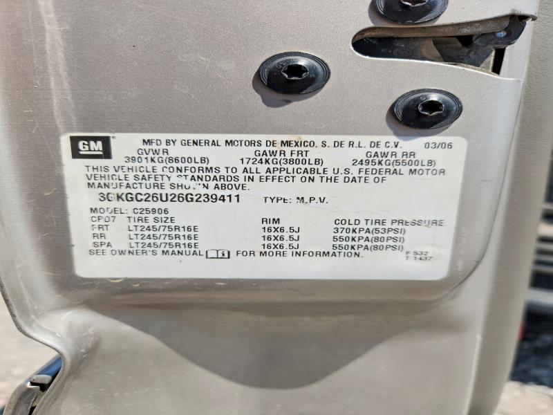 2006 Gmc Yukon Xl მანქანა იყიდება აუქციონზე, vin: 3GKGC26U26G239411, აუქციონის ნომერი: 63427386