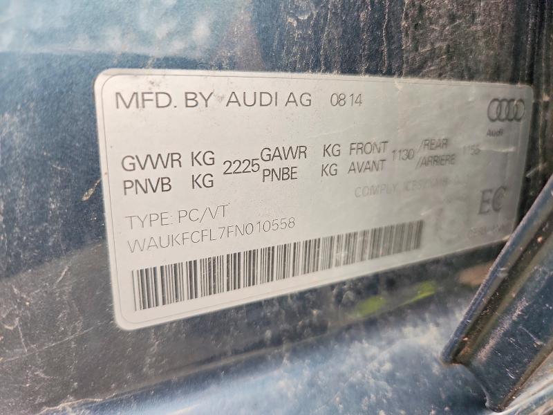 2015 Audi A4 მანქანა იყიდება აუქციონზე, vin: WAUKFCFL7FN010558, აუქციონის ნომერი: 63548346
