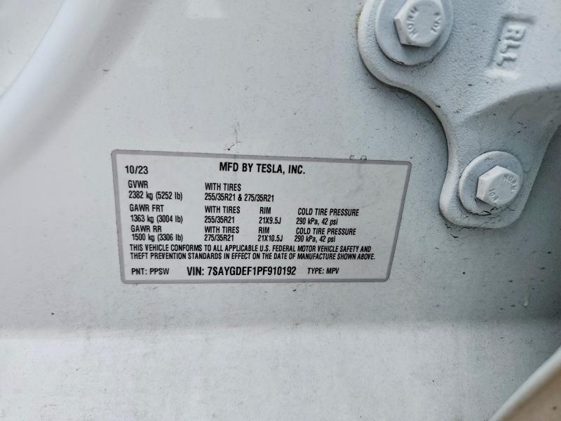 Продажа на аукционе авто 2023 Tesla Model Y, vin: 7SAYGDEF1PF910192, номер лота: 65450886