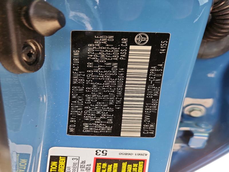 64251096 :رقم المزاد ، 4T1KZ1AK6NU060414 vin ، 2022 Toyota Camry مزاد بيع