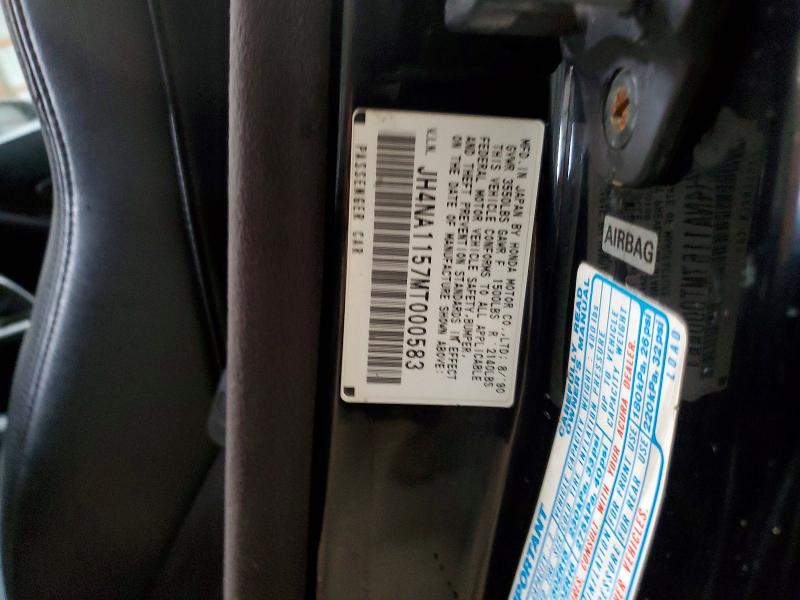 1991 Acura Nsx მანქანა იყიდება აუქციონზე, vin: JH4NA1157MT000583, აუქციონის ნომერი: 64265446