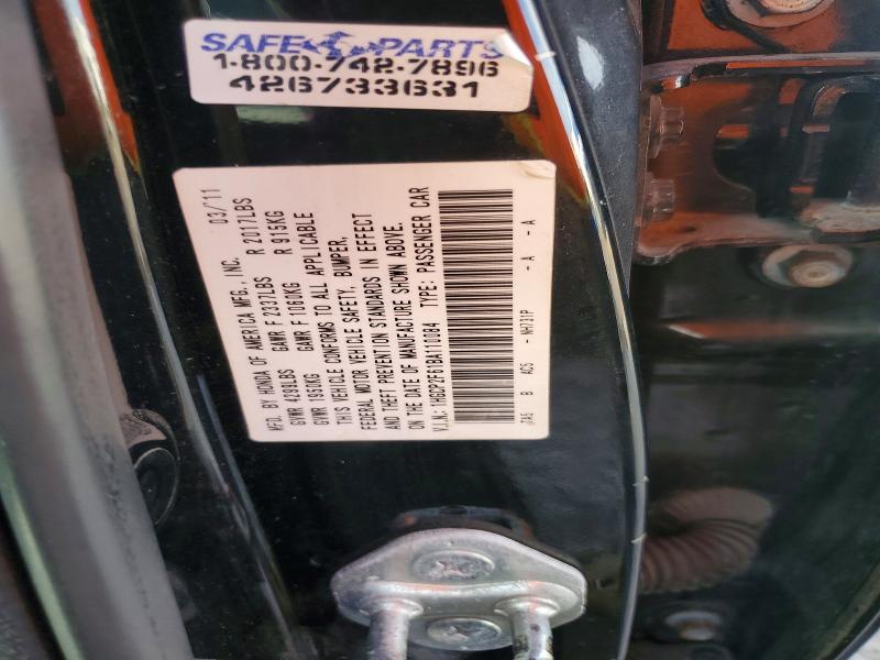 Продажа на аукционе авто 2011 Honda Accord, vin: 1HGCP2F61BA110084, номер лота: 62753746