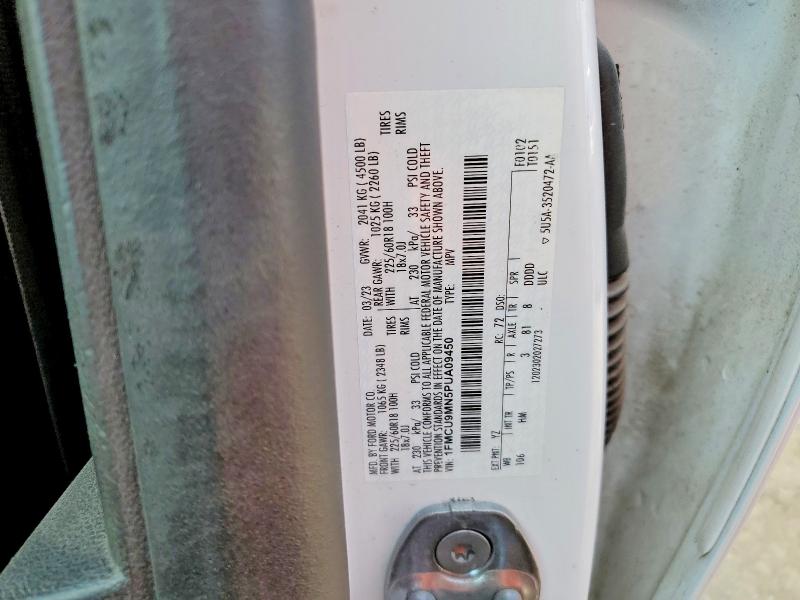 2023 Ford Escape მანქანა იყიდება აუქციონზე, vin: 1FMCU9MN5PUA09450, აუქციონის ნომერი: 63773066