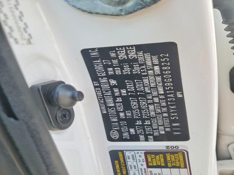Продаж на аукціоні авто 2011 Kia Sorento, vin: 5XYKT3A15BG068252, номер лоту: 64092446
