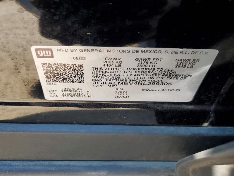 Aukcja sprzedaży 2022 Gmc Terrain, vin: 3GKALMEV4NL299305, numer aukcji: 63129466