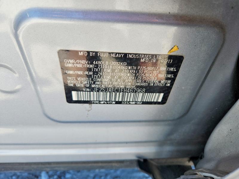 2014 Subaru Forester მანქანა იყიდება აუქციონზე, vin: JF2SJAEC1EH467968, აუქციონის ნომერი: 66081246