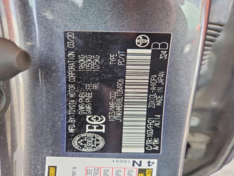 Aukcja sprzedaży 2020 Toyota C-hr, vin: JTNKHMBX8L1084906, numer aukcji: 66549756