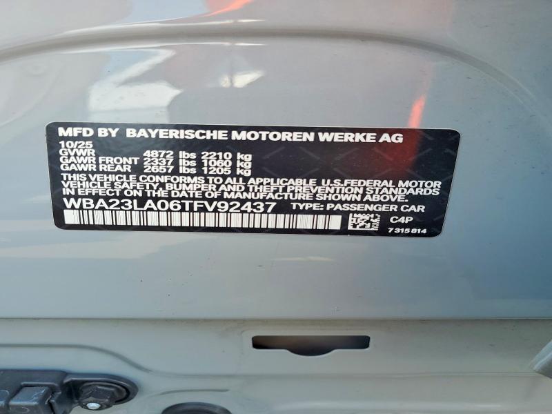 64333266 :رقم المزاد ، WBA23LA06TFV92437 vin ، 2026 Bmw 330xi مزاد بيع