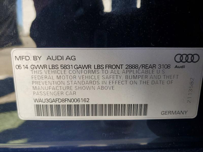 Aukcja sprzedaży 2015 Audi A8, vin: WAU3GAFD8FN006162, numer aukcji: 60695826