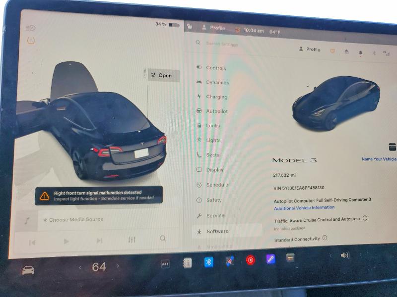 Продажа на аукционе авто 2023 Tesla Model 3, vin: 5YJ3E1EA8PF458130, номер лота: 65045696