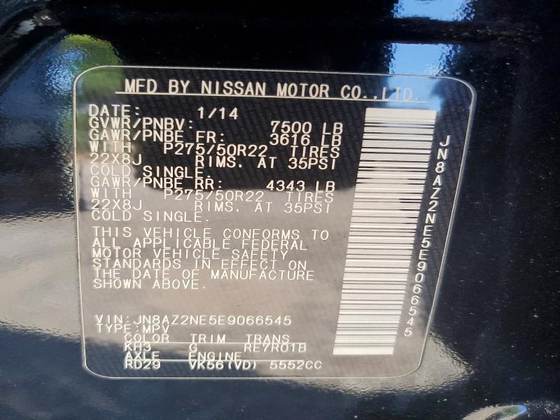 Продаж на аукціоні авто 2014 Infiniti Qx80, vin: JN8AZ2NE5E9066545, номер лоту: 65740566