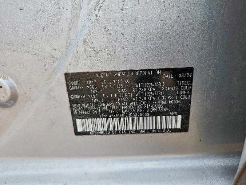 Aukcja sprzedaży 2024 Subaru Crosstrek, vin: 4S4GUHF61R3820009, numer aukcji: 63395326