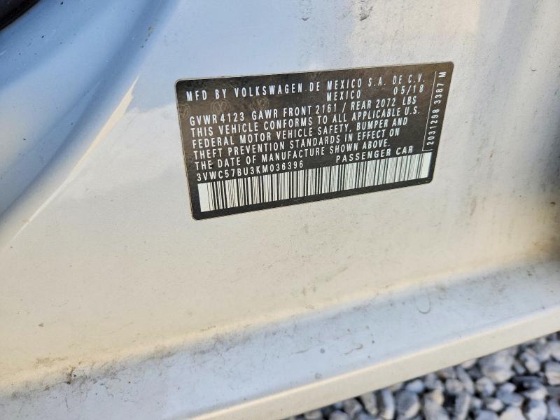 Aukcja sprzedaży 2019 Volkswagen Jetta, vin: 3VWC57BU3KM036396, numer aukcji: 66254306