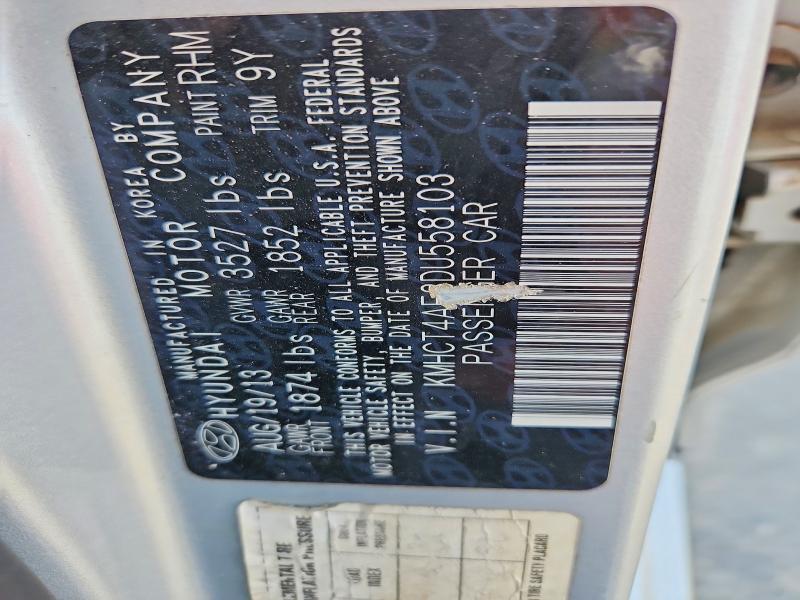 66068876 :رقم المزاد ، KMHCT4AE3DU558103 vin ، 2013 Hyundai Accent مزاد بيع