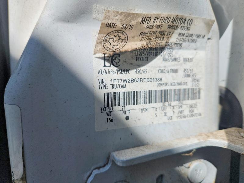 Aukcja sprzedaży 2011 Ford F250, vin: 1FT7W2B63BEB01386, numer aukcji: 66276026