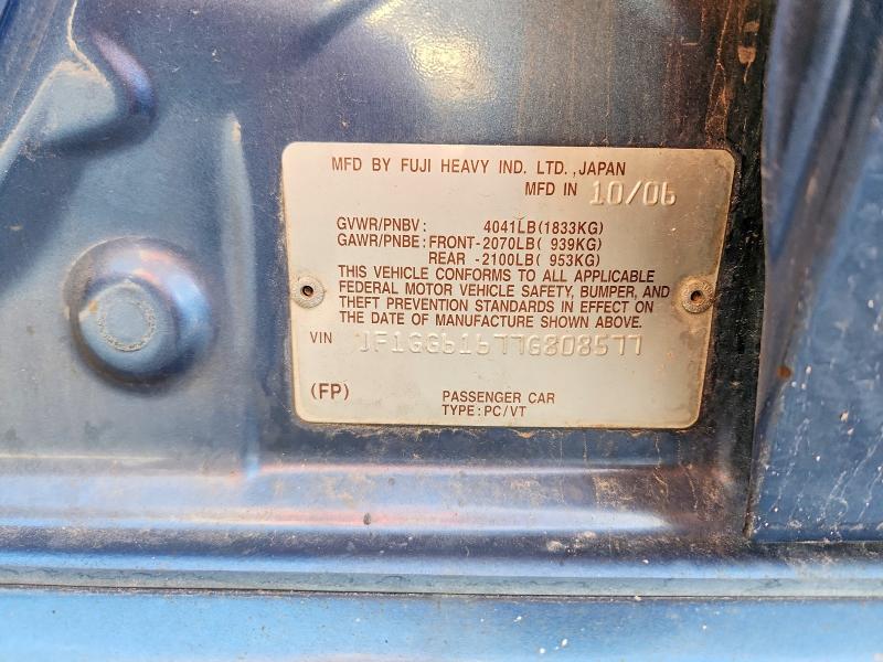 66555836 :رقم المزاد ، JF1GG61677G808577 vin ، 2007 Subaru Impreza مزاد بيع