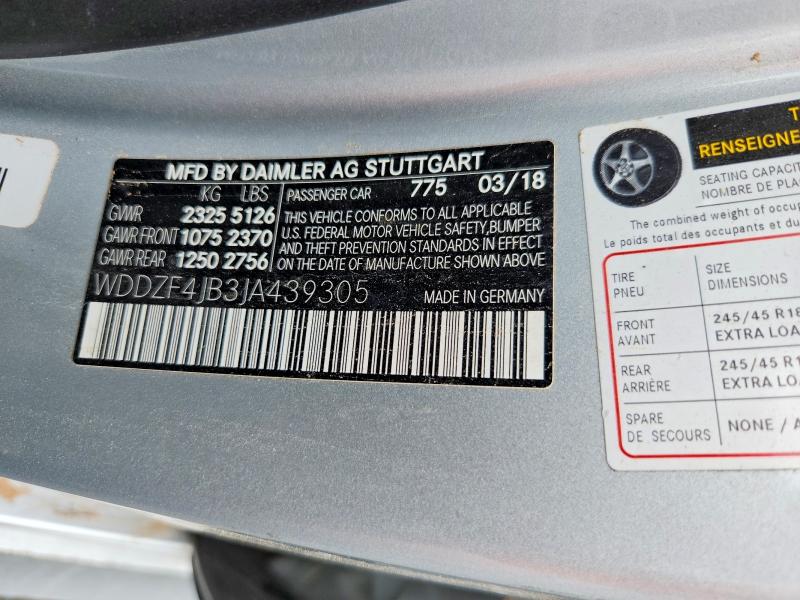 Продажа на аукционе авто 2018 Mercedes-benz E, vin: WDDZF4JB3JA439305, номер лота: 63434836