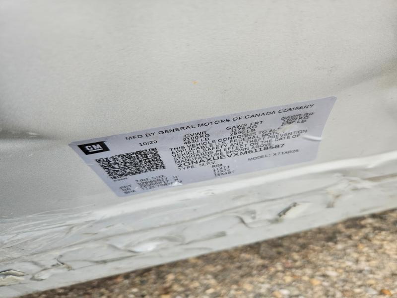 64263746 :رقم المزاد ، 2GNAXUEVXM6118587 vin ، 2021 Chevrolet Equinox مزاد بيع