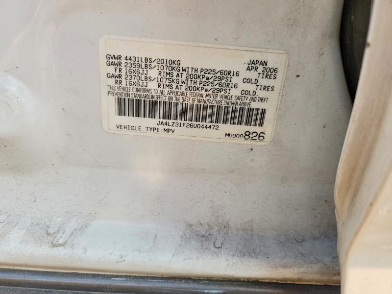 Aukcja sprzedaży 2006 Mitsubishi Outlander, vin: JA4LZ31F26U044472, numer aukcji: 65005636