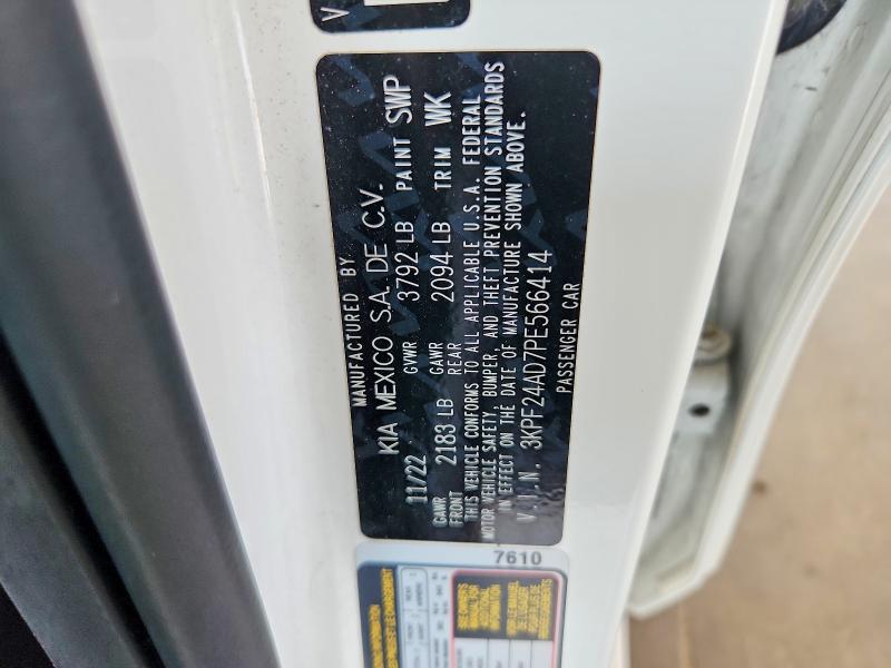 Продаж на аукціоні авто 2023 Kia Forte, vin: 3KPF24AD7PE566414, номер лоту: 64143866