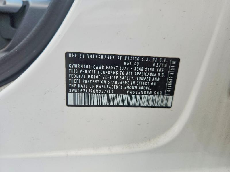 Продаж на аукціоні авто 2016 Volkswagen Jetta, vin: 3VW167AJ7GM337790, номер лоту: 67193006
