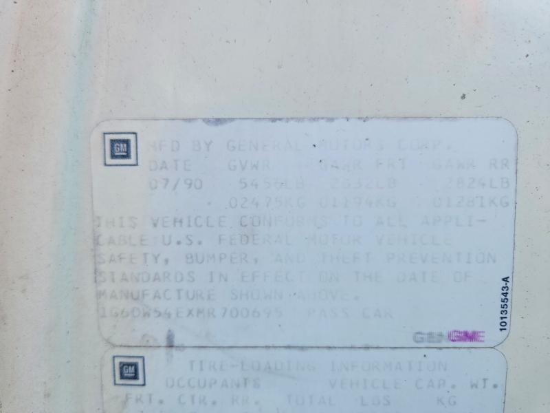 Aukcja sprzedaży 1991 Cadillac Brougham, vin: 1G6DW54EXMR700695, numer aukcji: 63793156