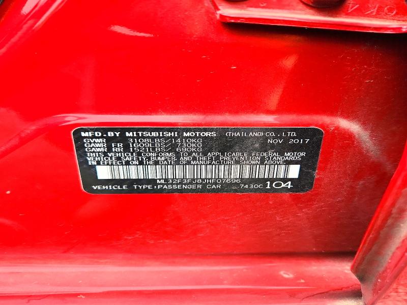 Продажа на аукционе авто 2018 Mitsubishi Mirage, vin: ML32F3FJ8JHF07696, номер лота: 64674056