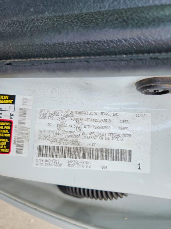 Aukcja sprzedaży 2018 Toyota Tundra, vin: 5TFDY5F13JX708226, numer aukcji: 66914736
