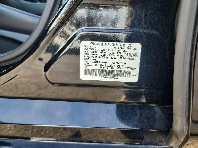 Продаж на аукціоні авто 2017 Infiniti Q50, vin: JN1EV7ARXHM830764, номер лоту: 64614766