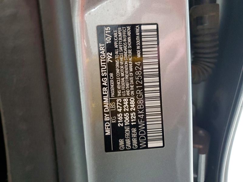 Aukcja sprzedaży 2016 Mercedes-benz C, vin: WDDWF4KB8GR125824, numer aukcji: 64083746