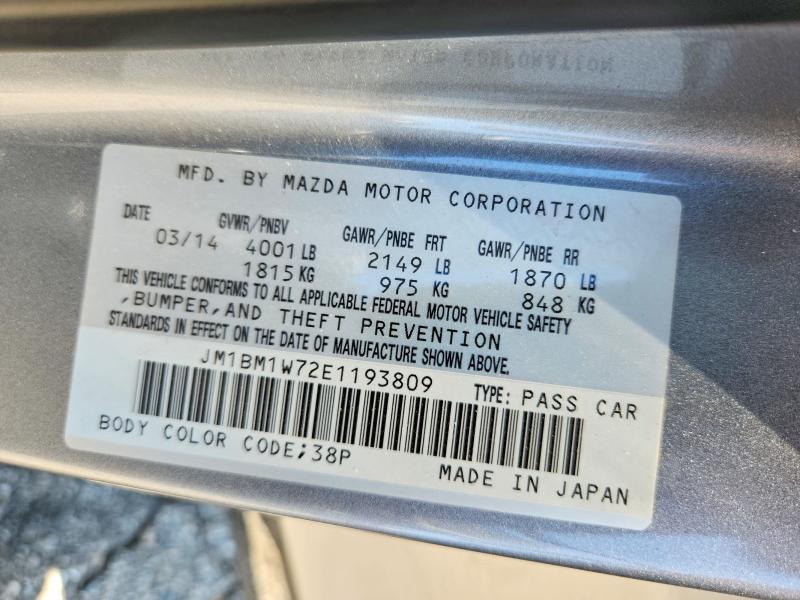 Aukcja sprzedaży 2014 Mazda 3, vin: JM1BM1W72E1193809, numer aukcji: 65870906