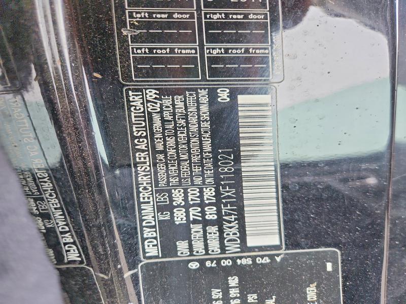Продажа на аукционе авто 1999 Mercedes-benz Slk, vin: WDBKK47F1XF118021, номер лота: 64982596