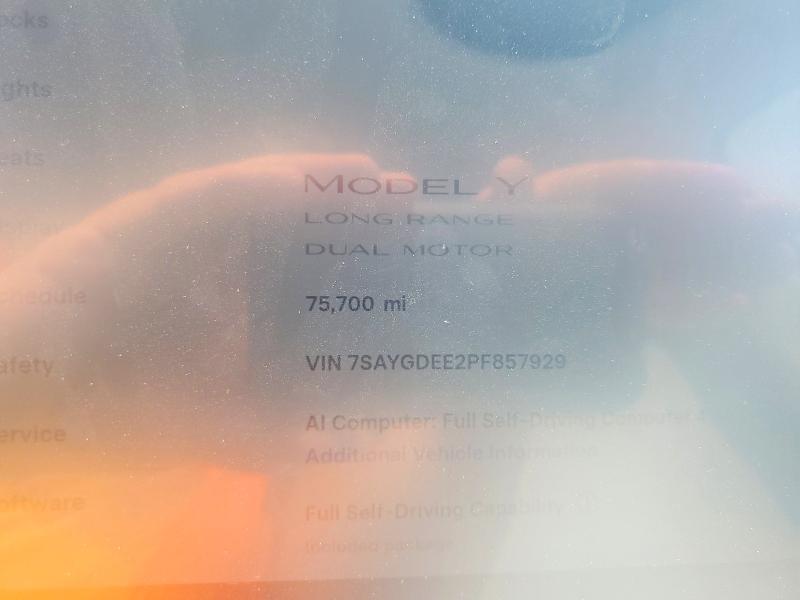 Aukcja sprzedaży 2023 Tesla Model Y, vin: 7SAYGDEE2PF857929, numer aukcji: 63624086