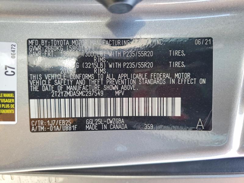 Продажа на аукционе авто 2021 Lexus Rx, vin: 2T2YZMDA5MC297549, номер лота: 66466846