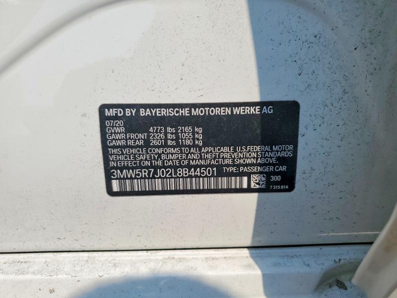 Продаж на аукціоні авто 2020 Bmw 330xi, vin: 3MW5R7J02L8B44501, номер лоту: 64897716
