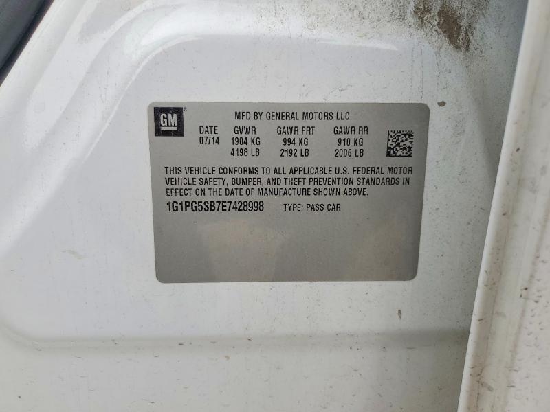 Продаж на аукціоні авто 2014 Chevrolet Cruze, vin: 1G1PG5SB7E7428998, номер лоту: 63934716