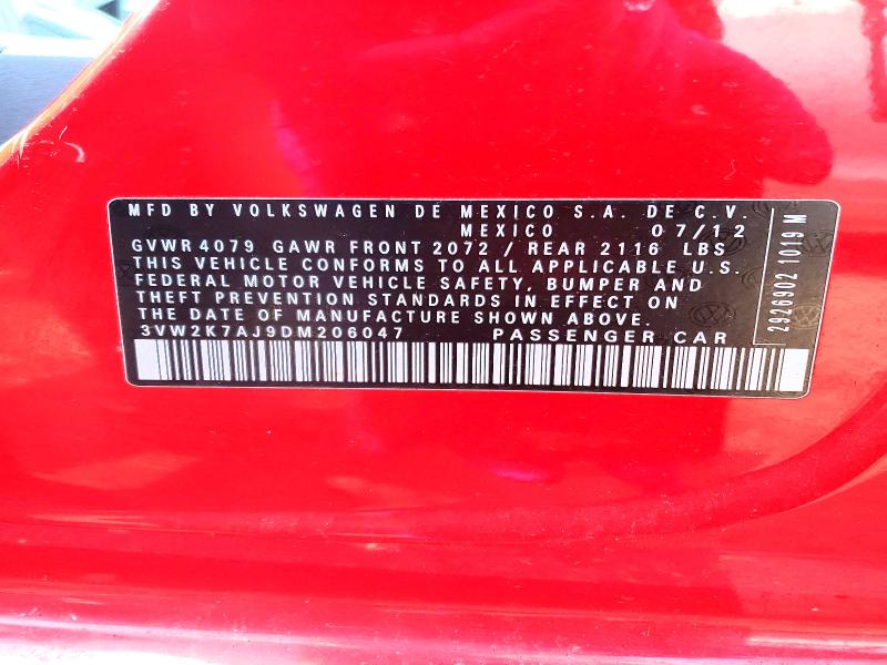 Продаж на аукціоні авто 2013 Volkswagen Jetta, vin: 3VW2K7AJ9DM206047, номер лоту: 63678316