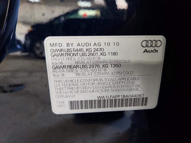 Aukcja sprzedaży 2011 Audi Q5, vin: WA1LFAFP1BA044067, numer aukcji: 66244986