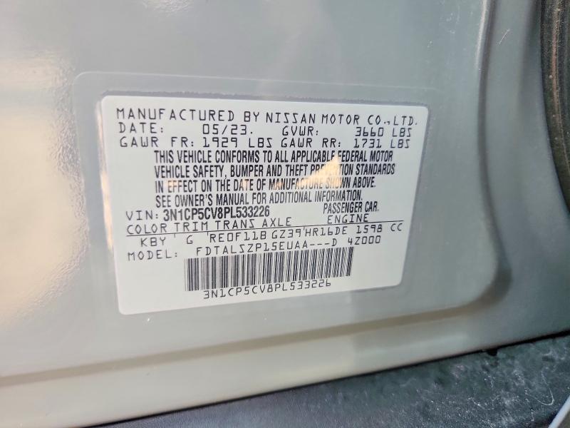 Продаж на аукціоні авто 2023 Nissan Kicks, vin: 3N1CP5CV8PL533226, номер лоту: 66948826