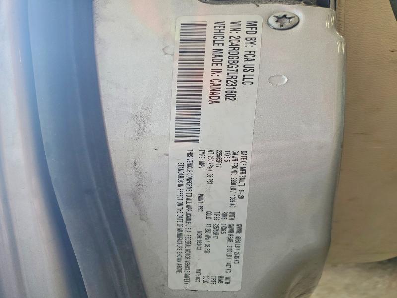Aukcja sprzedaży 2020 Dodge Grand Caravan, vin: 2C4RDGBG7LR231602, numer aukcji: 66844376