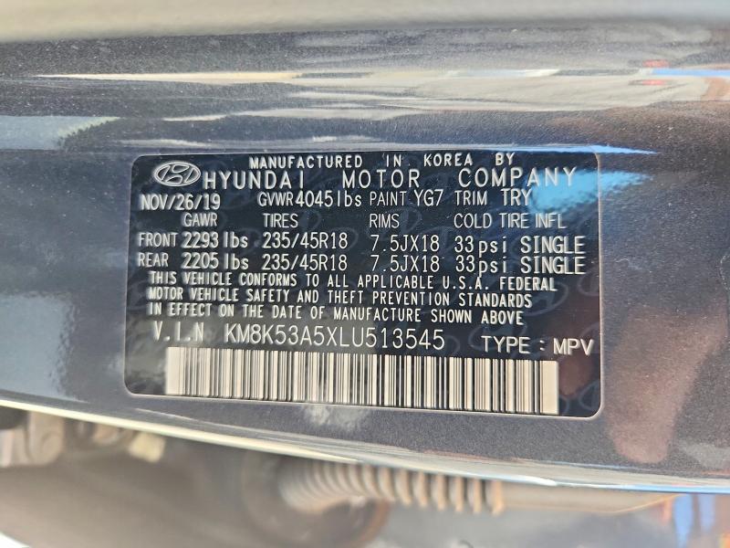 Auction sale of the 2020 Hyundai Kona, vin: KM8K53A5XLU513545, lot number: 63755406