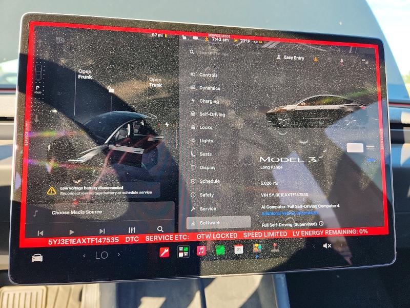 Aukcja sprzedaży 2026 Tesla Model 3, vin: 5YJ3E1EAXTF147535, numer aukcji: 65838236