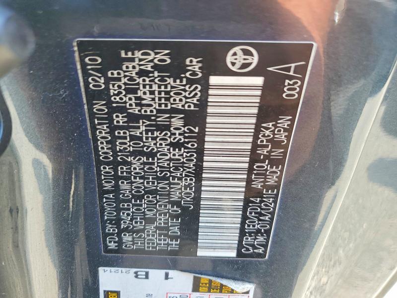 Aukcja sprzedaży 2010 Scion Tc, vin: JTKDE3B7XA0316112, numer aukcji: 63598116
