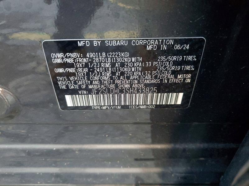 66051406 :رقم المزاد ، JF2SLDHC3SH433825 vin ، 2025 Subaru Forester مزاد بيع