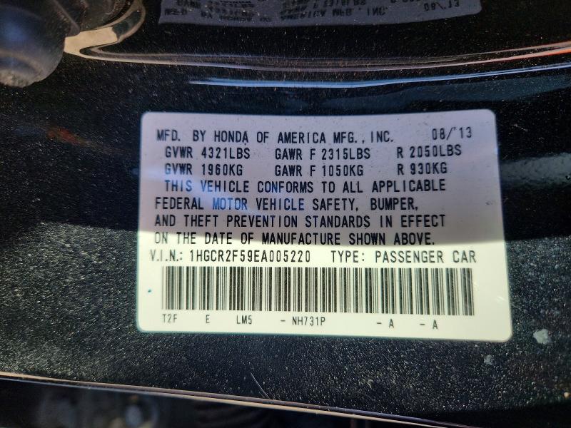 Продаж на аукціоні авто 2014 Honda Accord, vin: 1HGCR2F59EA005220, номер лоту: 64052246