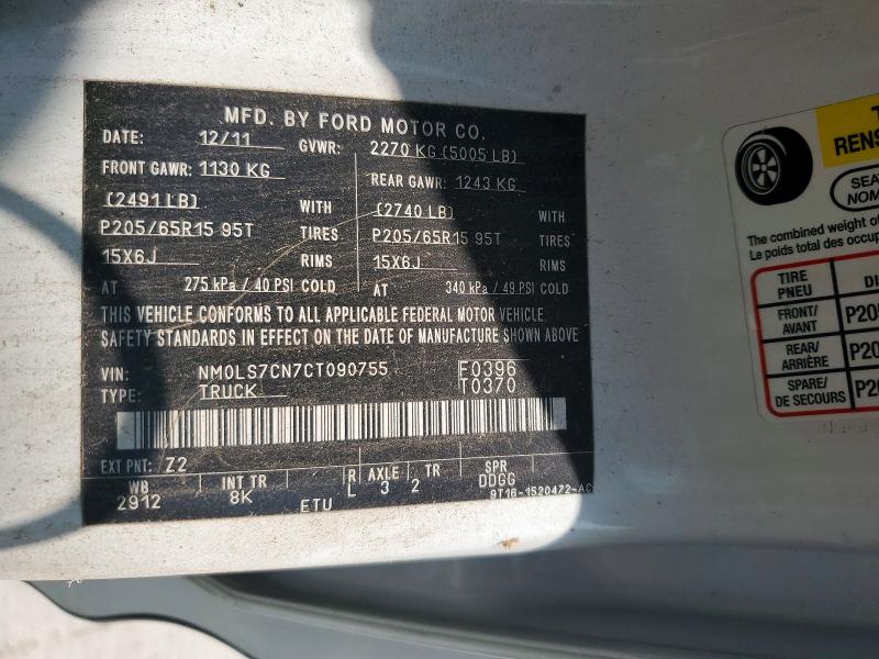 Aukcja sprzedaży 2012 Ford Transit Connect, vin: NM0LS7CN7CT090755, numer aukcji: 63486396