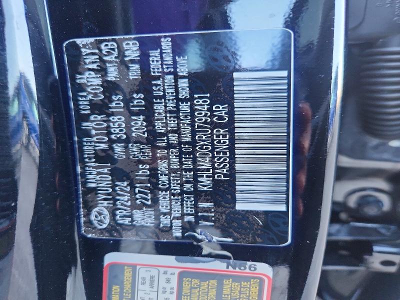 64965786 :رقم المزاد ، KMHLM4DGXRU799481 vin ، 2024 Hyundai Elantra مزاد بيع