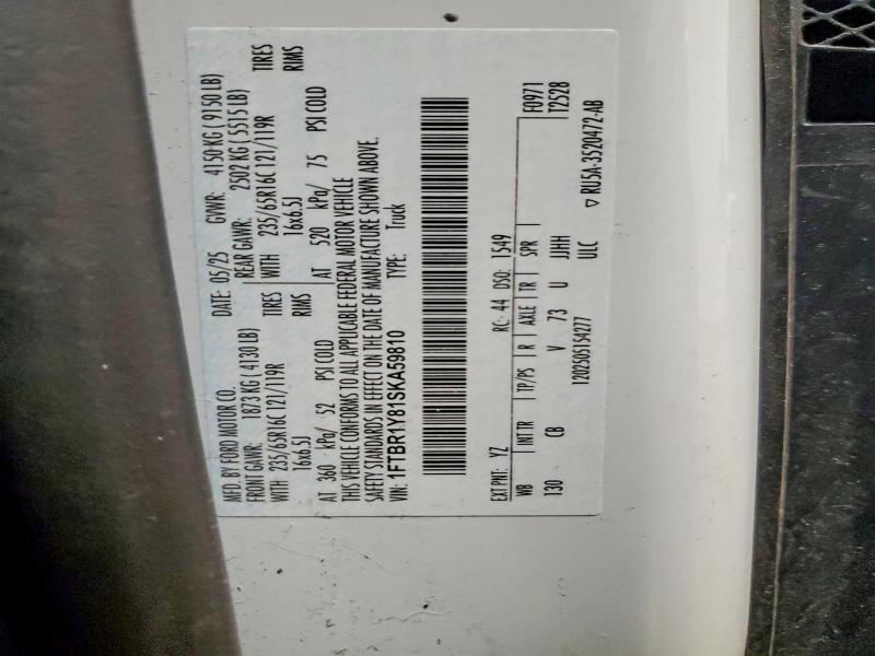 64124926 :رقم المزاد ، 1FTBR1Y81SKA59810 vin ، 2025 Ford Transit مزاد بيع