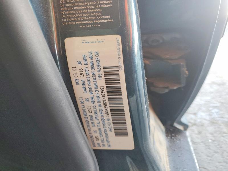 Aukcja sprzedaży 2001 Volkswagen Jetta, vin: 3VWSK69M21M183991, numer aukcji: 65066846