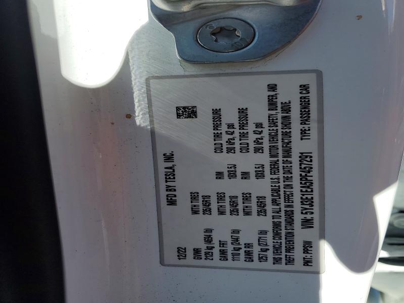 Aukcja sprzedaży 2023 Tesla Model 3, vin: 5YJ3E1EA5PF457291, numer aukcji: 65573606